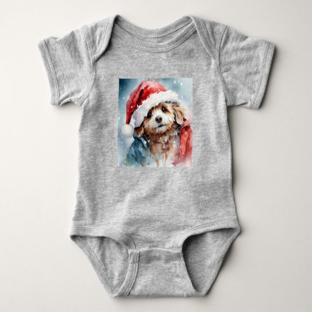 Puppy  baby bodysuit (Front)