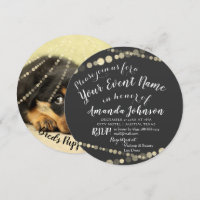Puppy Baby Dog shower New Pet Photo Grey Gold