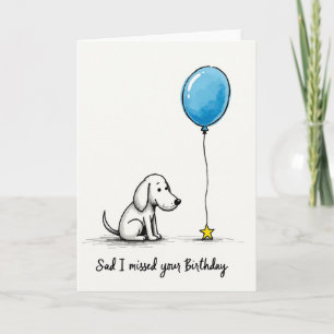 Puppy Balloon Birthday Card