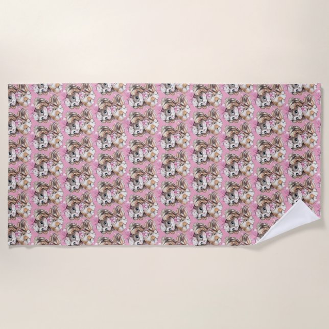 Puppy Beach Towel (Front)