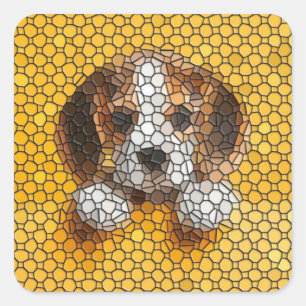 Puppy, Beagle,animal Square Sticker