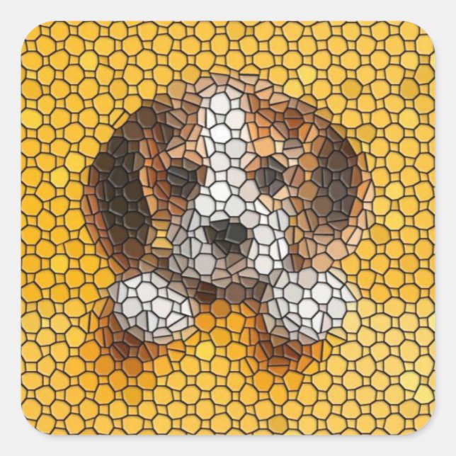 Puppy, Beagle,animal  Square Sticker (Front)