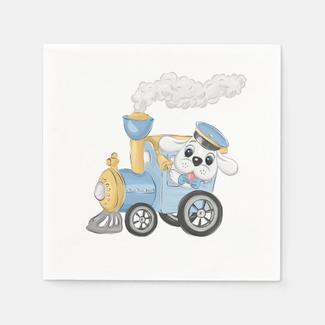 Puppy Birthday Boy  Napkin (Front)