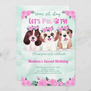 Puppy Birthday Invitation