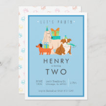 Puppy Birthday Party Invitation - Customisable