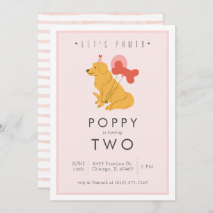 Puppy Birthday Party Invitation - Customisable
