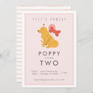 Puppy Birthday Party Invitation - Customisable