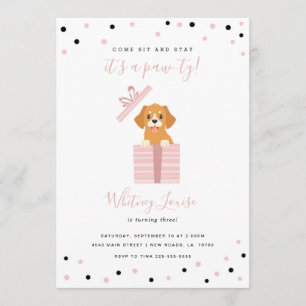 Puppy Birthday Party Invitations