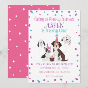 Puppy Birthday Party Invitations