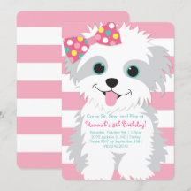 Puppy Birthday Paw-ty Invitation