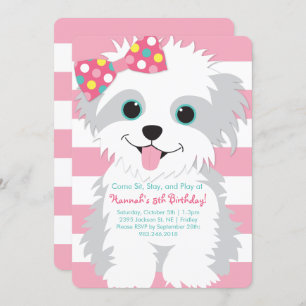 Puppy Birthday Paw-ty Invitation