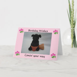 Puppy Birthday Wishes Card