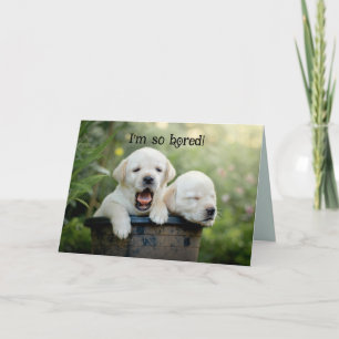 PUPPY BOREDOM THINKING OF YOU CARD