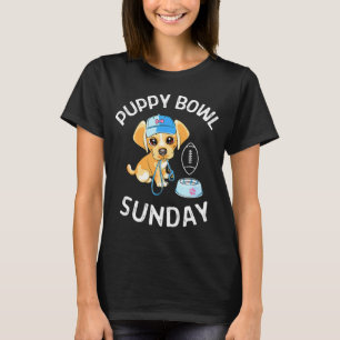 Puppy Bowl Sunday Funny Football T-Shirt