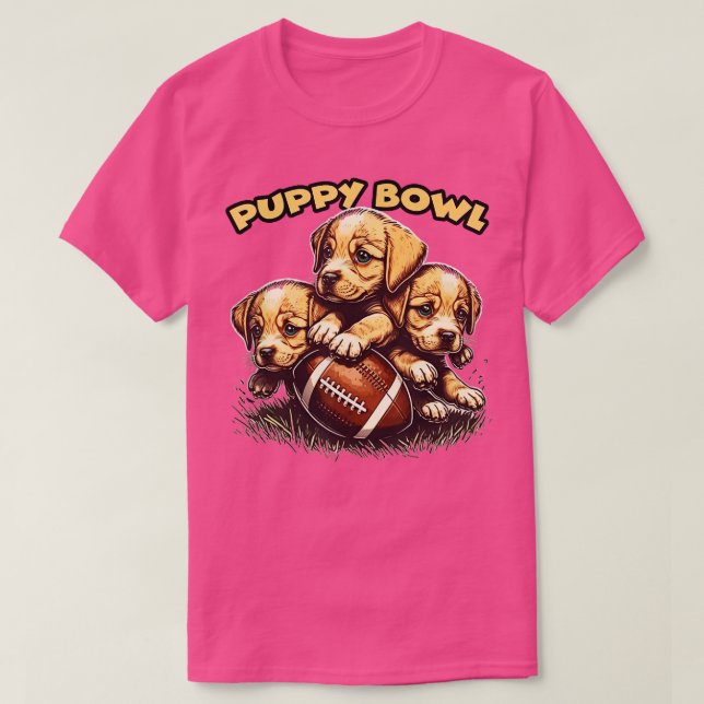 Puppy Bowl Sunday Funny Puppies Puppybowl Dog Fan  T-Shirt (Design Front)