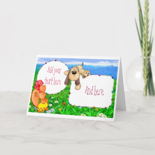 Puppy & Bunny Birthday Party Invitations