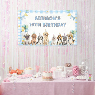 Puppy Calling All Pawty Animals Birthday  Banner