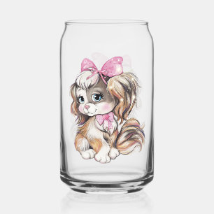 Puppy Can Glass