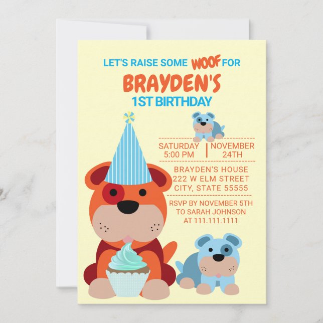 Puppy Children's Birthday Invitation (Front)