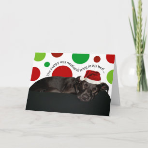 Puppy Christmas Dreams Holiday Card