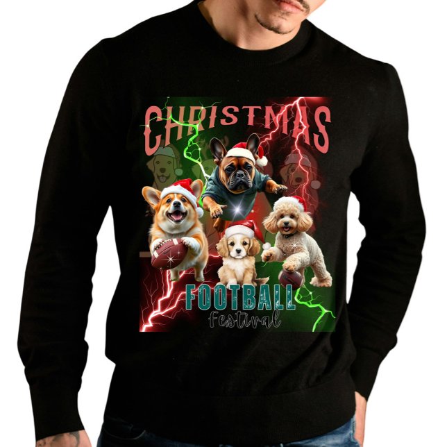 Puppy Christmas Football Festival  T-Shirt (Creator Uploaded)