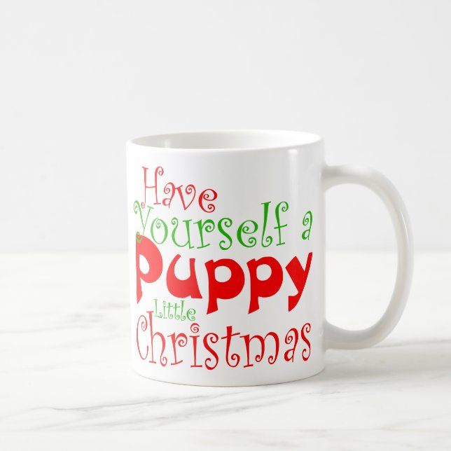 Puppy Christmas Holiday Mug (Right)