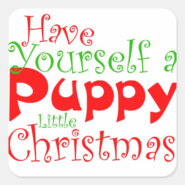 Puppy Christmas Holiday Pet Sticker (Front)