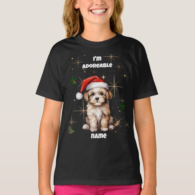 Puppy Christmas T-Shirt (Front)