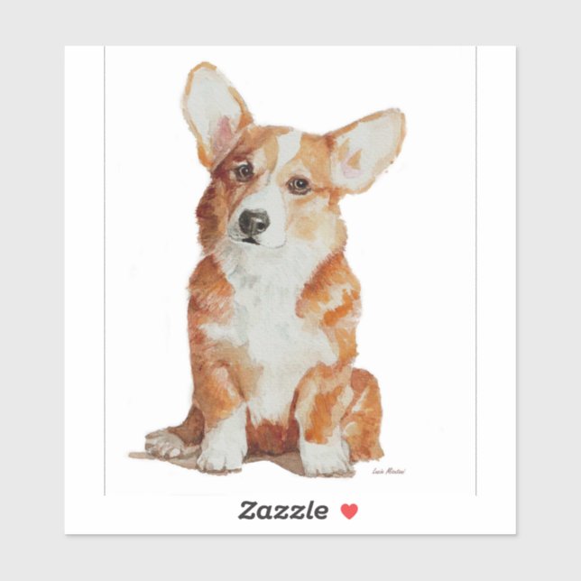 Puppy Corgi dog sticker (Sheet)