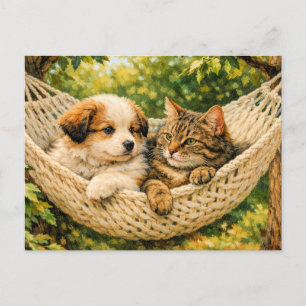 Puppy Dog and Kitty Cat, Postcard