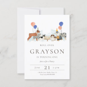 Puppy Dog Birthday Invitation Kids