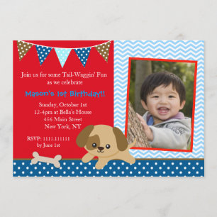 Puppy Dog Birthday Invitations