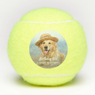 Puppy Dog Birthday Party Personalised Pet Photo Tennis Balls