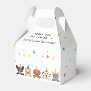 Puppy Dog Birthday Thank You Favour Box