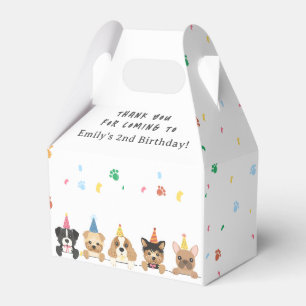 Puppy Dog Birthday Thank You Favour Box