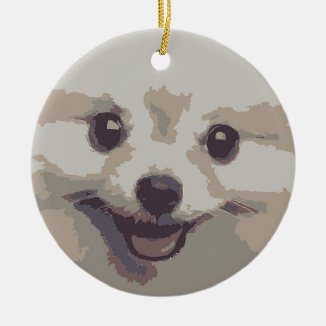 PUPPY DOG CERAMIC TREE DECORATION (Front)