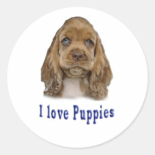 Puppy Dog Classic Round Sticker