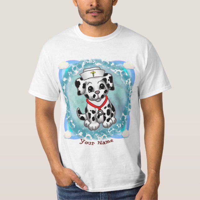 Puppy Dog custom Nurse T-Shirt (Front)