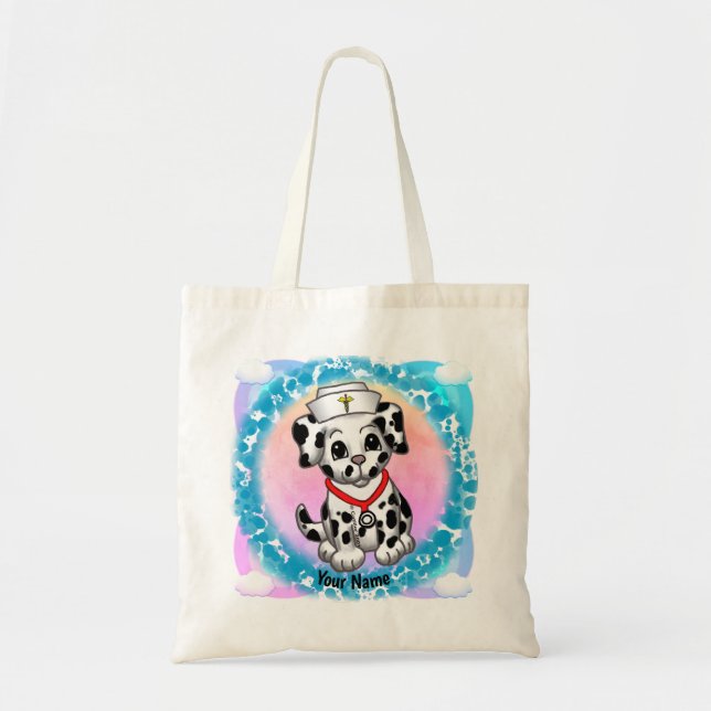 Puppy Dog custom Nurse  Tote bag  (Front)