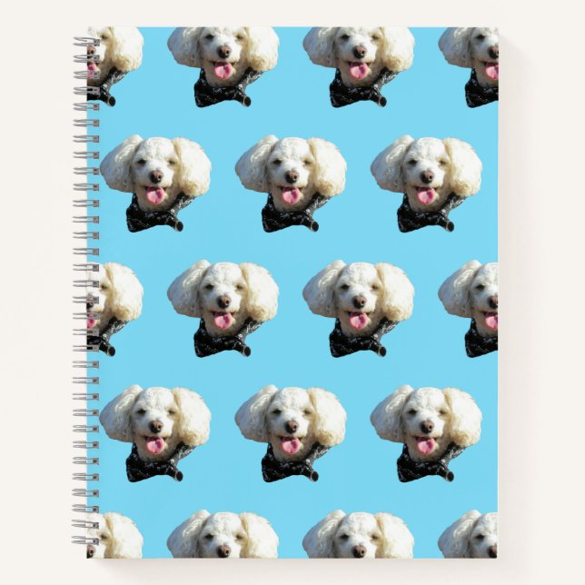 Puppy Dog Custom Photo Pattern Notebook (Front)