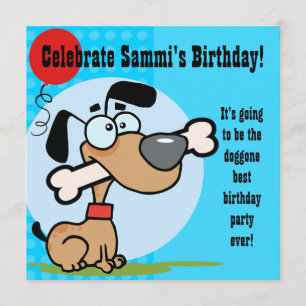 Puppy Dog Customised Birthday Invites