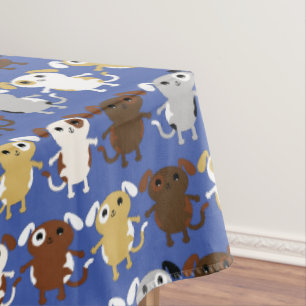 Puppy Dog Cute Colourful Kid's Birthday Party Them Tablecloth