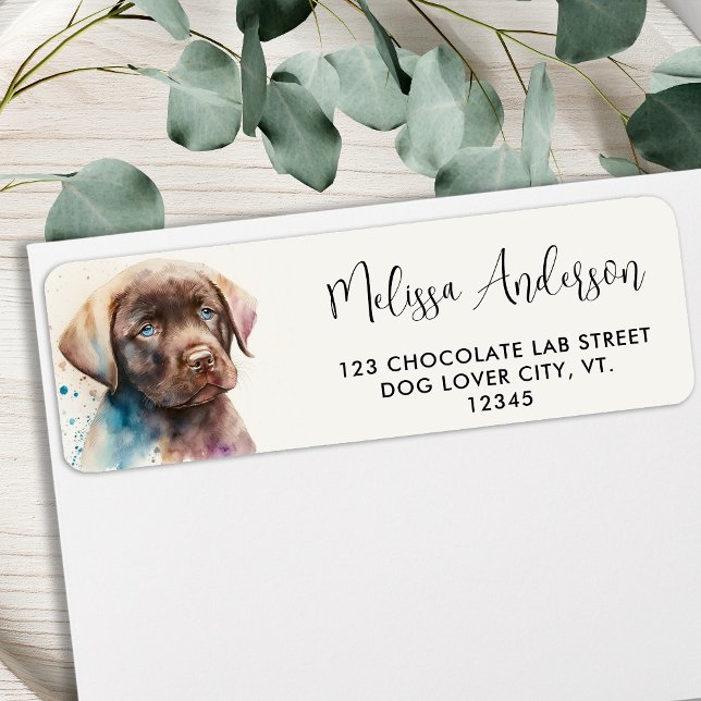 Puppy Dog Cute Labrador Retriever Return Address (Creator Uploaded)