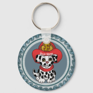 Puppy Dog Firefighter  Key Ring