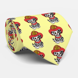 Puppy Dog Firefighter Tie