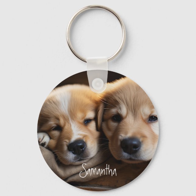 Puppy Dog Friends Forever Customise their Name Key Ring (Front)