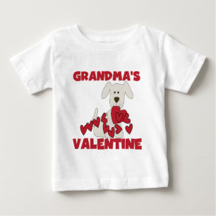 Puppy Dog Grandma's Valentine Baby T-Shirt