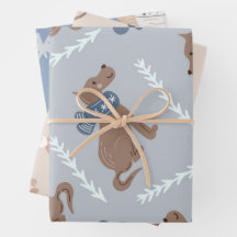 Puppy Dog Holiday or Birthday Wrapping Paper