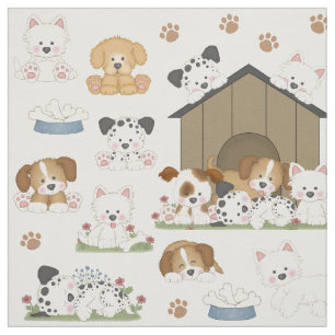 Puppy Dog House Fabric