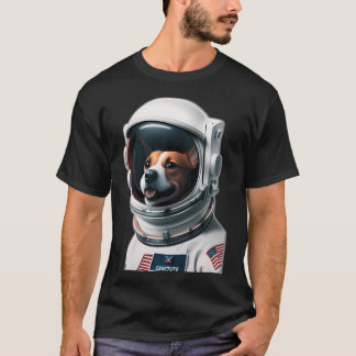 Puppy Dog In Astronaut Suit T-Shirt